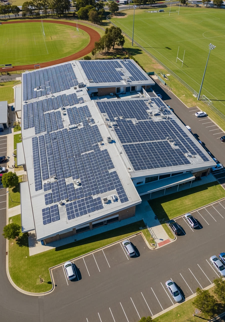 A commercial rooftop solar installation on a NSW venue