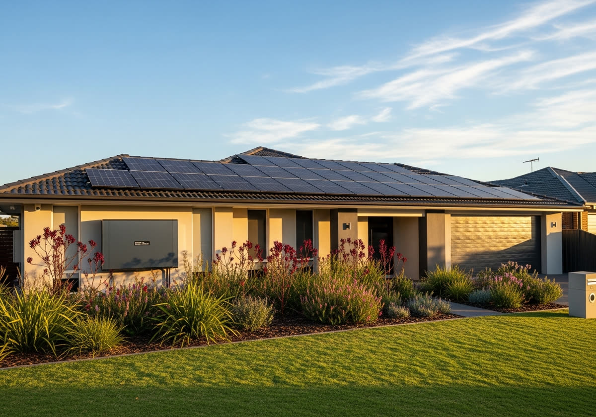A home with rooftop solar in the Lake Macquarie area
